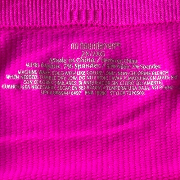 NOBO Seamless Bandeau Bra Tube Top Strapless Ribbed Padded Versatile Comfort 2X - Picture 7 of 10